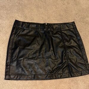 American Eagle Outfitters Black Faux Leather Mini Skirt